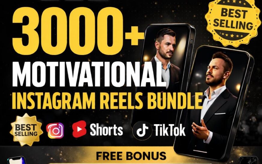 3000+ Viral Motivational Reels Bundle: Instagram, TikTok, YouTube Shorts (PLR & MRR) (Digital Download